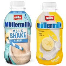 Müllermilk drink, milkshake of protein